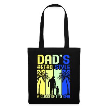 Retro Vintage Daddy 60s 70s 80s 90s Costume de fête - Sac en tissu - noir - Devant