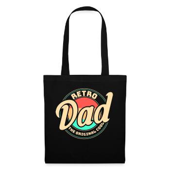 Retro Vintage Daddy 60s 70s 80s 90s Costume de fête - Sac en tissu - noir - Devant