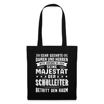 Schulleiter Geburtstag Schulleiter Sprüche - Stoffbeutel - Schwarz - Vorne