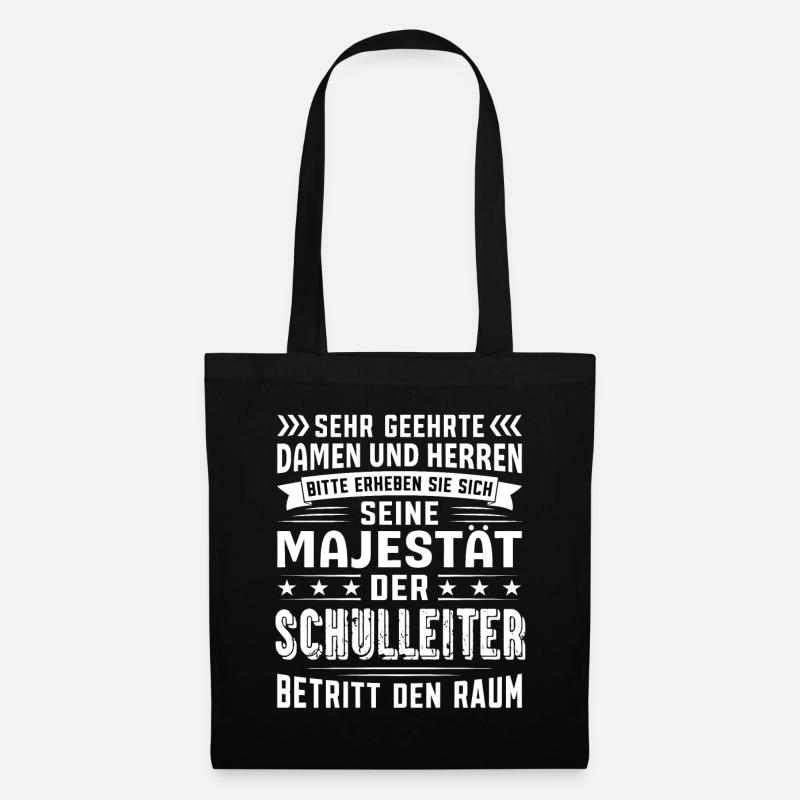 Schulleiter Geburtstag Schulleiter Sprüche - Stoffbeutel - Schwarz