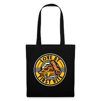 Love At First Pizza Oven Pizza Pizza Tray - Sac en tissu - noir - Devant