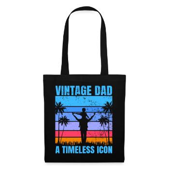 Super papa, papa, meilleur papa Fête des pères - Sac en tissu - noir - Devant