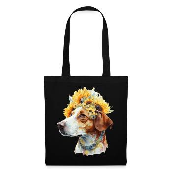 Cute Jack Russell Terrier Sunflower Dog Breed Pet P - Tote Bag - black - Front