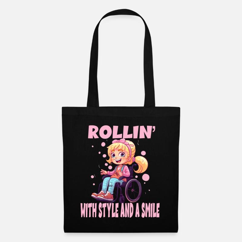 Rollin With Style and a Smile - Stoffbeutel - Schwarz
