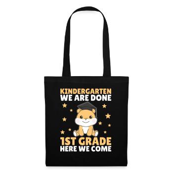 Kids Kindergarten graduate Hamster 1st grade - Stoffbeutel - Schwarz - Vorne