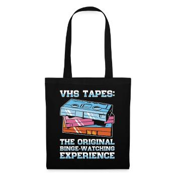 Vintage Movie Lover Retro Vhs Cassette 80s 90s - Tote Bag - black - Front