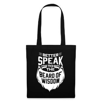 Barbu Visage poils moustache barbe - Sac en tissu - noir - Devant