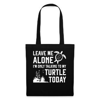 Tortue de mer Laissez-moi tranquille - Sac en tissu - noir - Devant