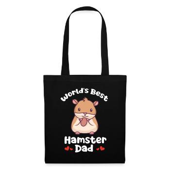 World's Best Hamster Dad Feldhamster Goldhamster - Stoffbeutel - Schwarz - Vorne