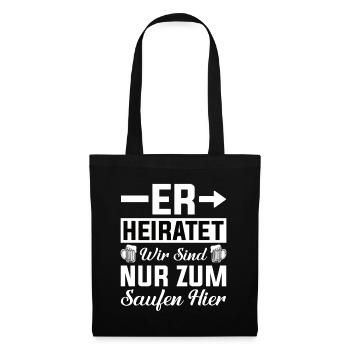 Junggesellenabschied Mann - Stoffbeutel - Schwarz - Vorne