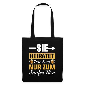 Junggesellenabschied Frau - Stoffbeutel - Schwarz - Vorne