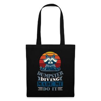 Raccoon Lover Garbage Collecting Garbage Container - Tote Bag - black - Front