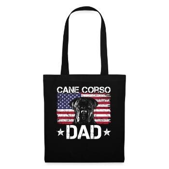 Cane Corso Papa - Sac en tissu - noir - Devant