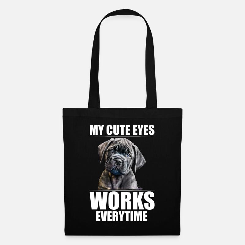 My Cute Eyes Works Every Time - Stoffbeutel - Schwarz