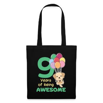 Labrador for the 9th birthday children nine years old - Tote Bag - black - Front