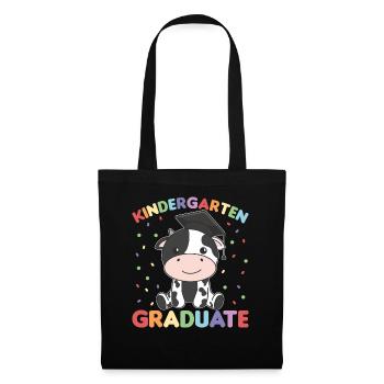 Kids Kindergarten graduate Kuh Graduation - Stoffbeutel - Schwarz - Vorne
