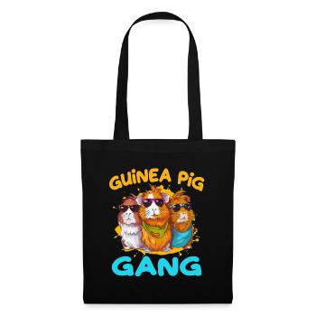 Guinea Pig Gang für eine Meerschweinchen - Stoffbeutel - Schwarz - Vorne