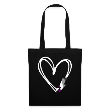 Subtil Ace Pride Fier allié Mois de la fierté Asexué - Sac en tissu - noir - Devant