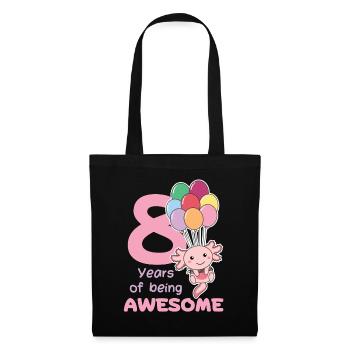 Axolotl pour les enfants de 8 ans de huit ans - Sac en tissu - noir - Devant