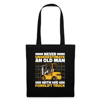 Never Underestimate An Old Man With Forklift Truck - Tote Bag - black - Front