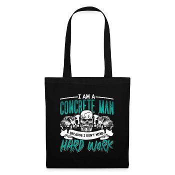 Finisher de béton Je suis un homme de béton Maçon de ciment - Sac en tissu - noir - Devant