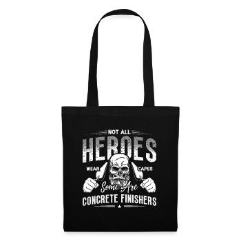 Concrete Finisher Not All Heroes Wear Construction - Tote Bag - black - Front