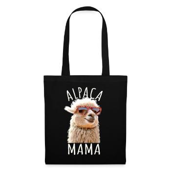 Alpaga Mama Alpaga Mère Lama Fête des mères Alpaga - Sac en tissu - noir - Devant
