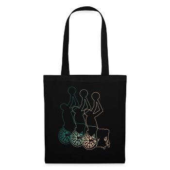 Basketball en fauteuil roulant Basketball en fauteuil roulant Rétro - Sac en tissu - noir - Devant