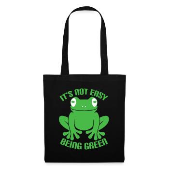 Ce n’est pas facile d’être vert - Sac en tissu - noir - Devant