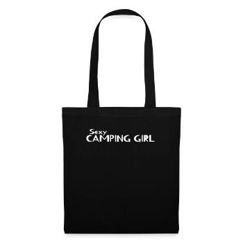 Outdoor Camping Girl - Sexy Camping Girl - Stoffbeutel - Schwarz - Vorne