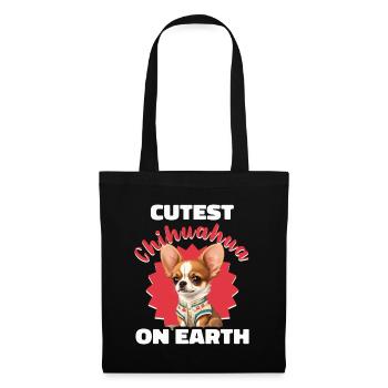 Cutest Chihuahua On Earth - Stoffbeutel - Schwarz - Vorne
