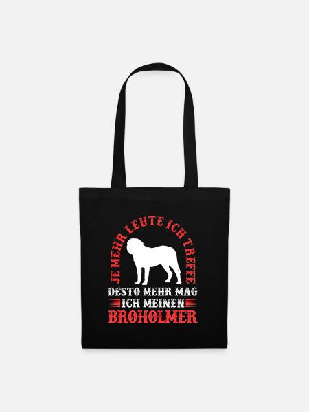 Broholmer mehr mögen Dänische Dogge - Stoffbeutel - Schwarz