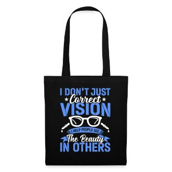 Ophtalmologiste Vision correcte Opticien - Sac en tissu - noir - Devant
