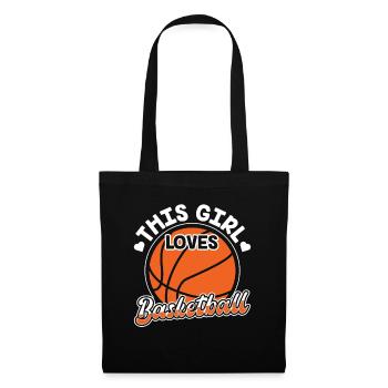 Cette fille aime le basketteur - Sac en tissu - noir - Devant