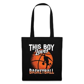 Ce garçon aime le basketteur - Sac en tissu - noir - Devant