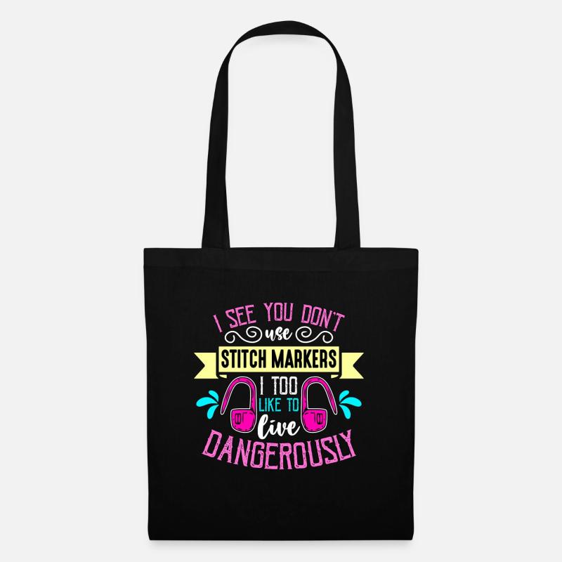 Cross Stitching I See You Don't Use Stitch Sewing - Stoffbeutel - Schwarz