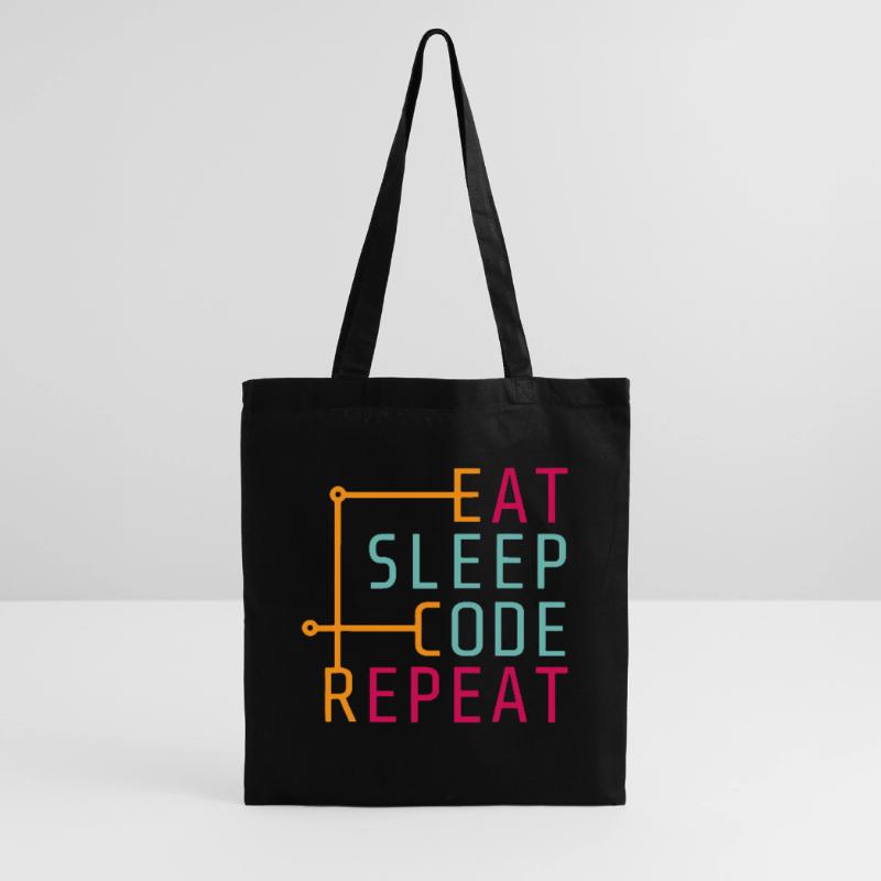 Répétition de code Eat Sleep - Coder Developer Computer Sac en tissu