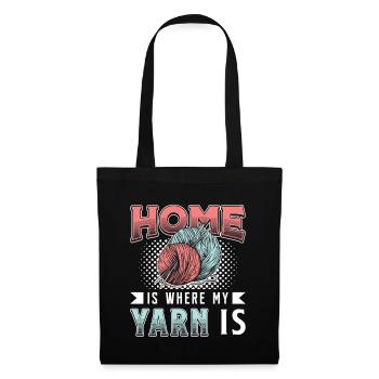 Crocheting Home Is Where My Yarn Is Needlework - Tote Bag - black - Front