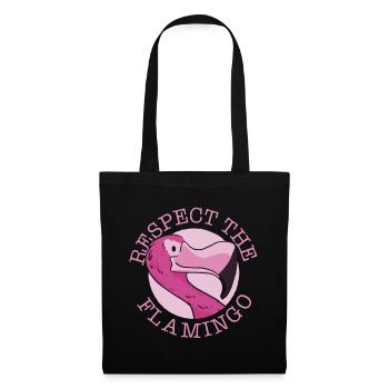 Respect the flamingo cute animal flamingos - Tote Bag - black - Front
