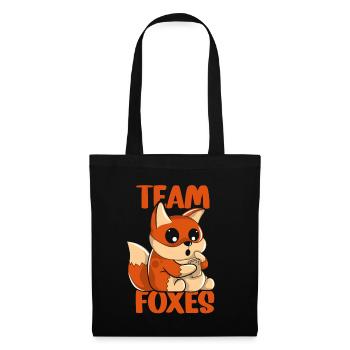 Team Füchse Sprüche Fuchs Liebhaber Tier - Stoffbeutel - Schwarz - Vorne