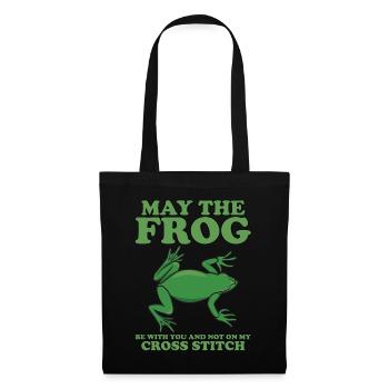 Möge Der Frosch Mit Dir Sein Und Nicht Auf Dem - Stoffbeutel - Schwarz - Vorne