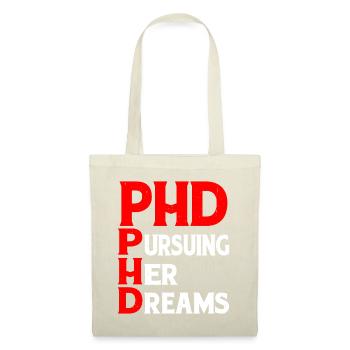 Ph.D. Poursuivre ses rêves 8 - Sac en tissu - nature - Devant