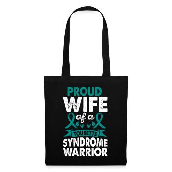 Ehefrau Des Tourette-syndroms Warrior Awareness - Stoffbeutel - Schwarz - Vorne