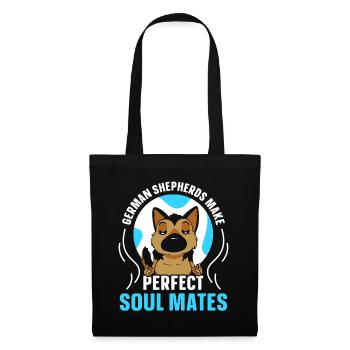 Bergers Allemands Âme Sœur Parfaite Mignonne - Sac en tissu - noir - Devant