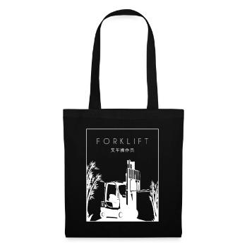 Forklift Chinese Hanzi Telehandler Forklift - Tote Bag - black - Front