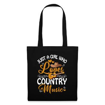 Just a girl who loves country music - Tote Bag - black - Front