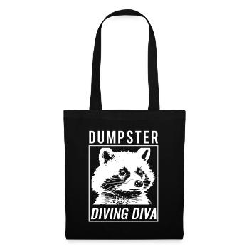 Raccoon lover garbage collecting garbage containers - Tote Bag - black - Front