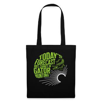 Chemise d’animal, la prévision d’aujourd’hui 100% de chance - Sac en tissu - noir - Devant