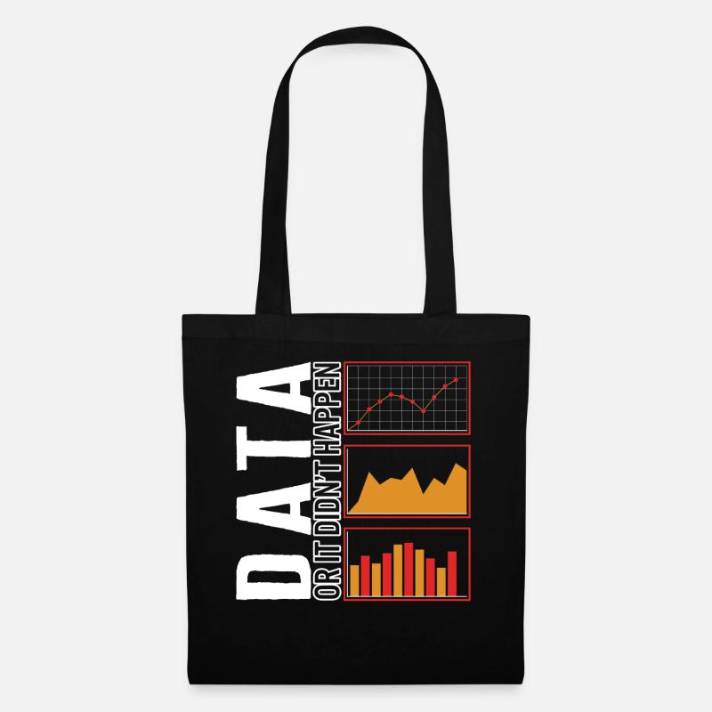 Behavioral Analyst Shirt, Daten oder nicht - Stoffbeutel - Schwarz