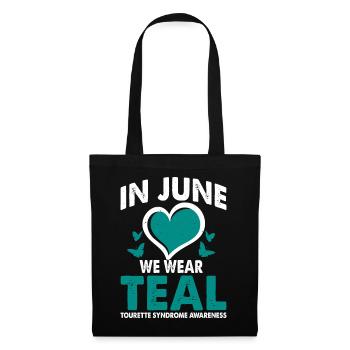 En juin, nous portons le sarcelle - Sac en tissu - noir - Devant